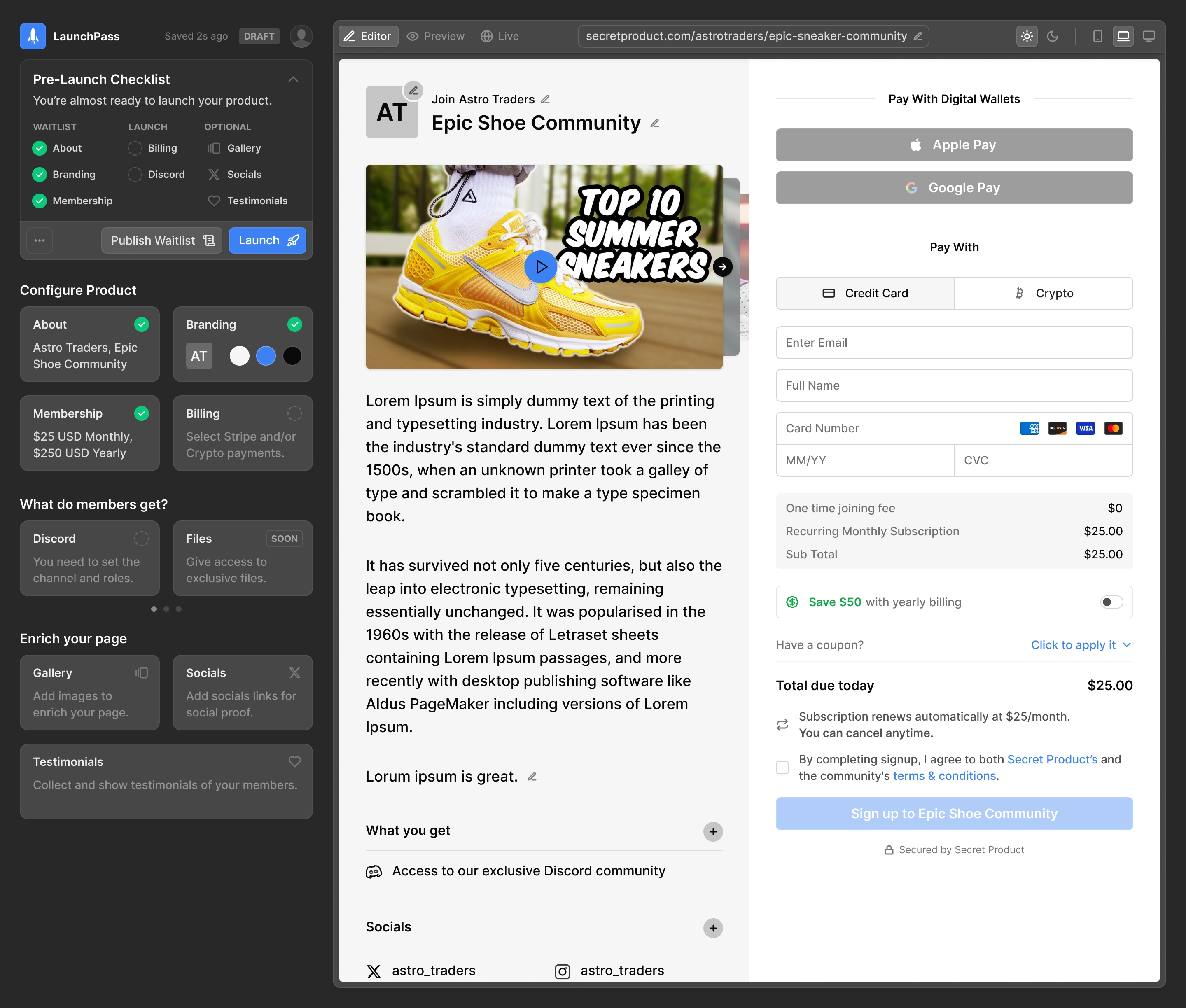 Editor — tablet