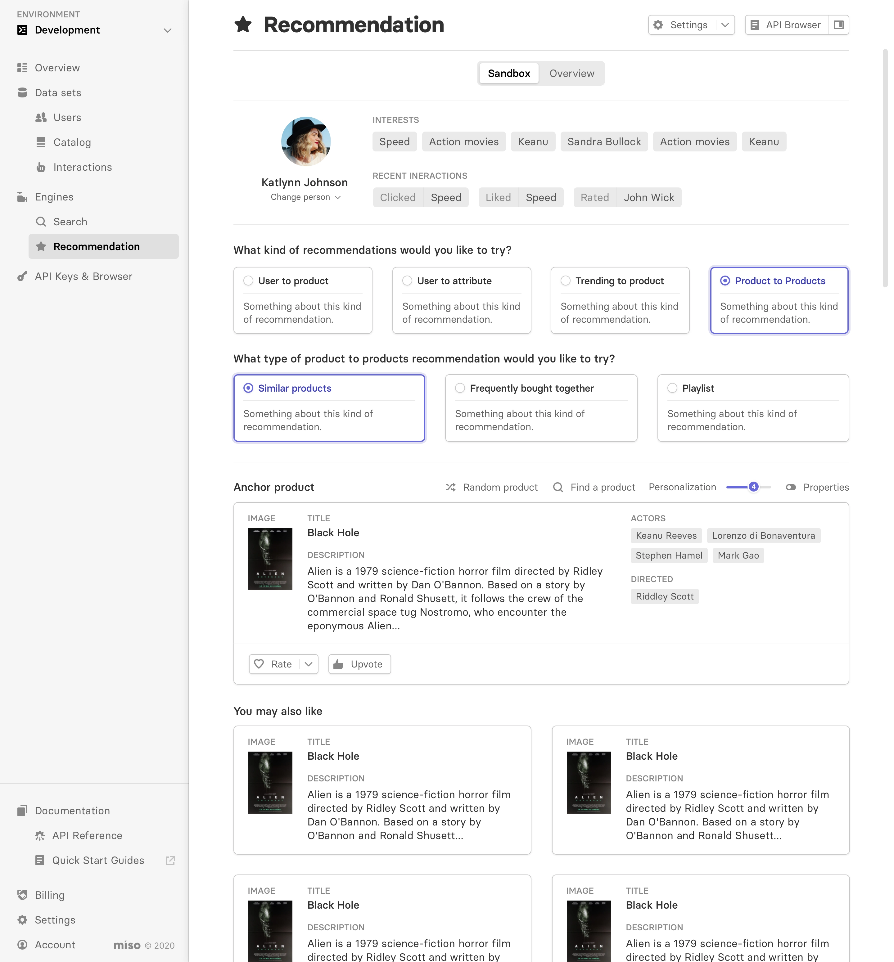 Product to product — similar
