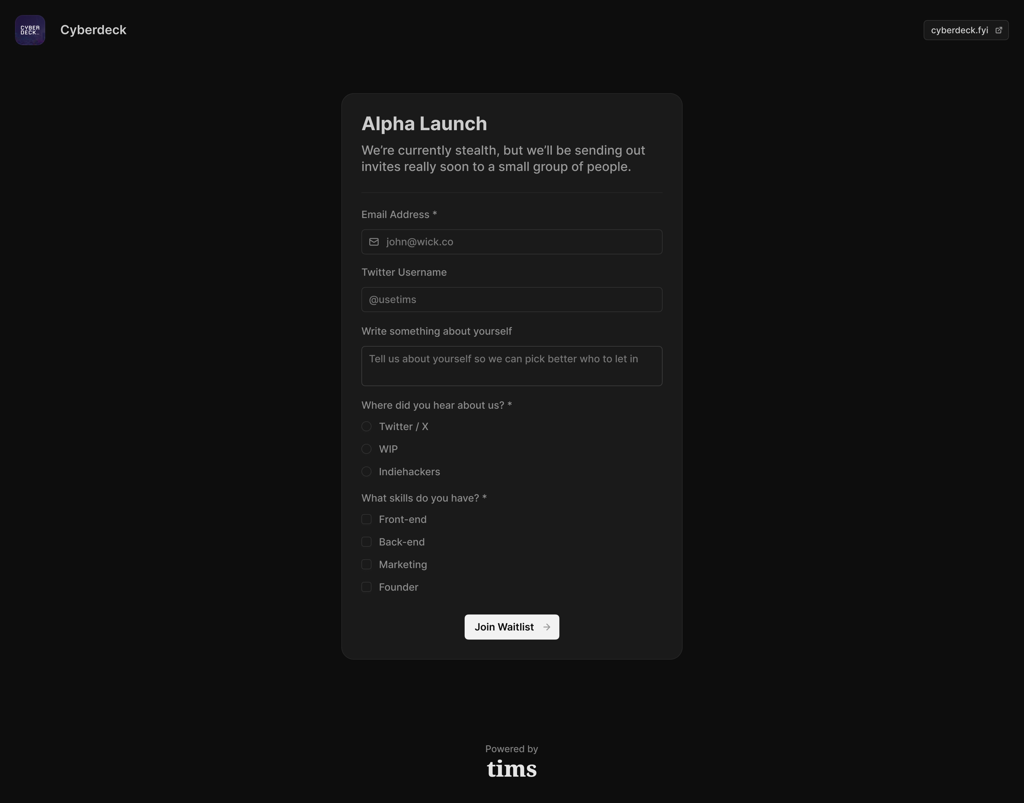Public waitlist
