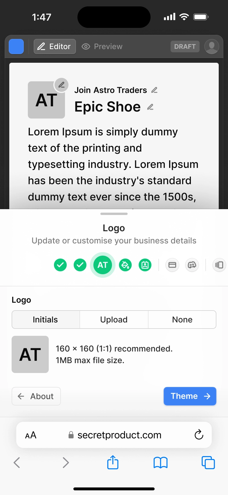 App — branding