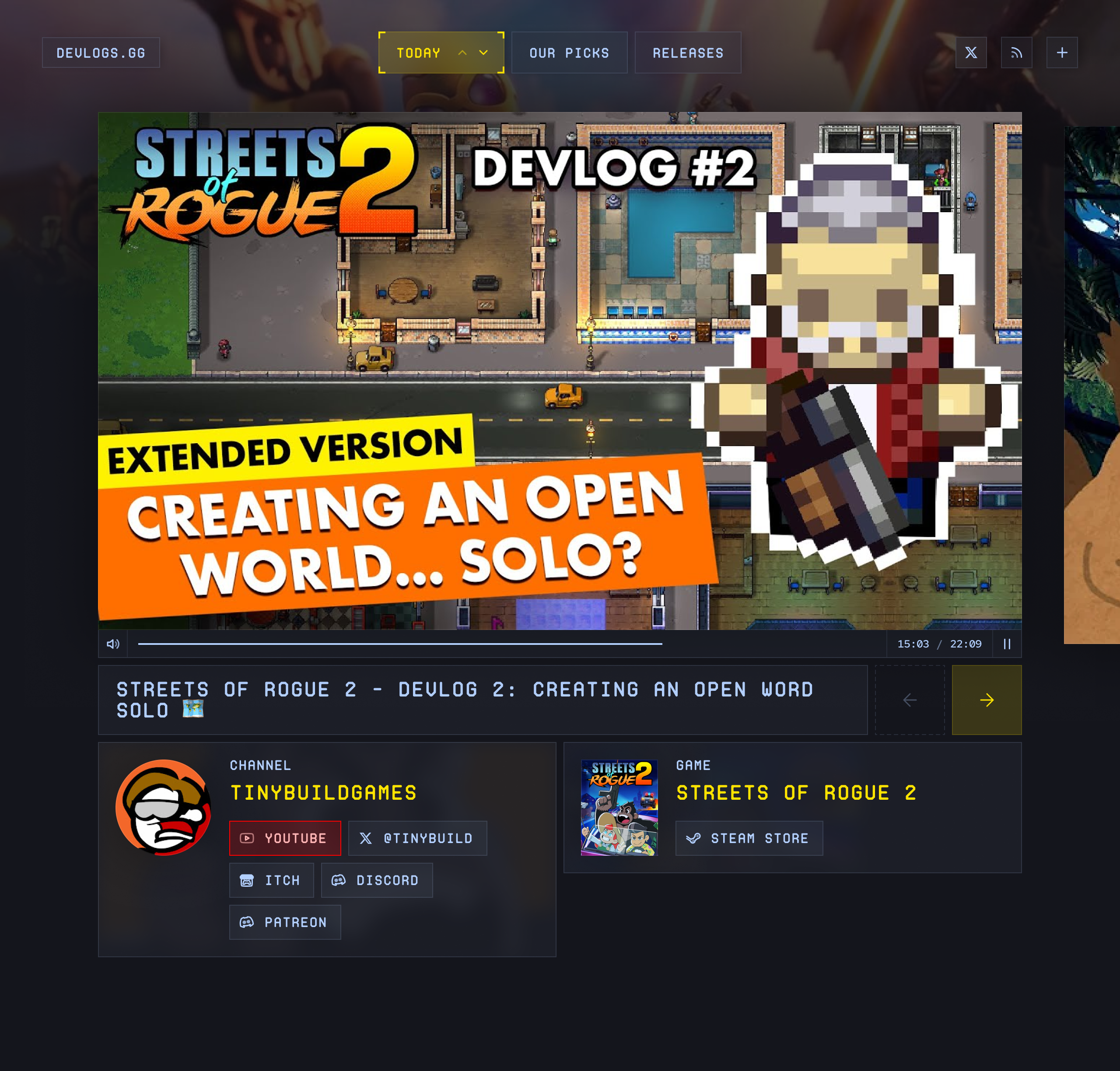 Devlogs early concept